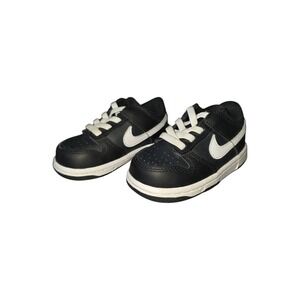 Nike Court Borough Low 2 Toddler Shoes Black White Sneakers Size 6C DH9761-002